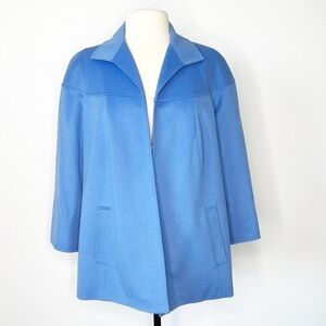 Lafayette 148 New York Woman WOOL Open Front Jacket ITALY Size 16